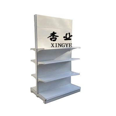 China Beauty Supermarket Display Shelf Light Duty Grocery 4 Layers Shelving for sale