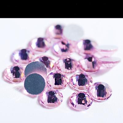 China Hot Sale SS6 2mm Crystal Glass Rhinestone Non Hot Flatback Fix Around Flat Back Decoration Crystal Nail Rhinestone For Nail for sale