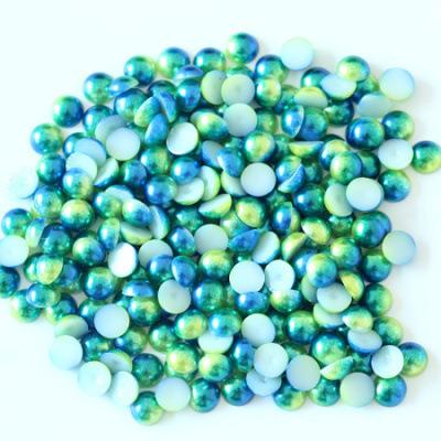 China DIY Phone Case ABS Venetian Pearl ab Color ABS Plastic Flat Back Half Around Pearl Beads For Jewelry Making for sale