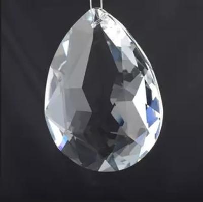 China China Glass Faceted Crystal Crafts Flower Prism Diamond Transparent Crystal Glass Pendant For Chandelier Decoration for sale