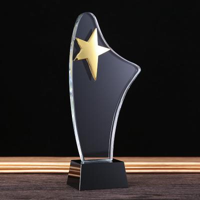 China China Customized Star Shape Crystal Award Trophy Crystal Glass Award For Sports Events for sale