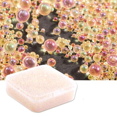 China Decoration New Arrival Glass Beads Loose 9g Per Bag 1-3mm Multi Size Caviar Bead Without Hole Small Round Beads for sale