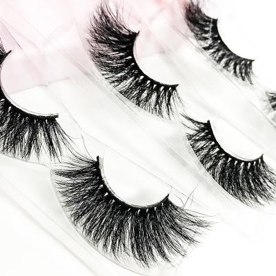 China Wholesale 25mm Eyelash Private Label Faux Mink Lash 25mm Natural Soft Eyelashes 3d Lashes Long Strip Hd Invisible Fur Eyelash for sale