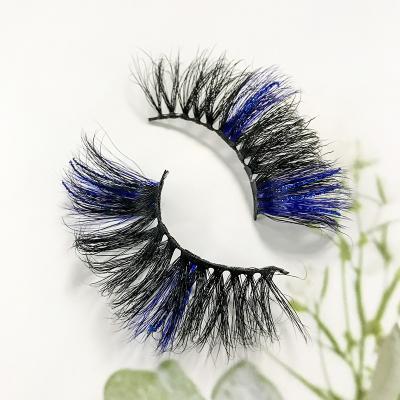 China Wholesale Private Label Color 25 Mm 5d Mink Colored Case Natural Soft Eyelash Colored Extra Fluffy Lashes Lashes for sale