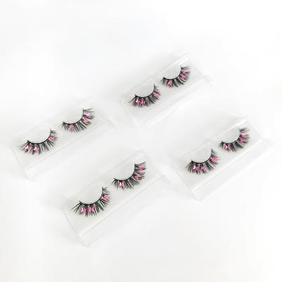 China Wholesale Private Label Natural Soft Color Eyelash Extension Volume Lash Mink Eyelashes False Color for sale