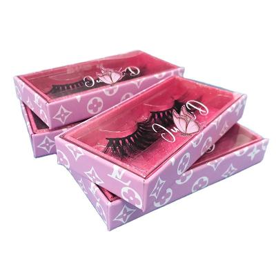 China Natural Soft Eyelash Customized Mink Eyelash Packaging Box 3d Fluffy Eyelashes Color Lashes Vendor For Grill for sale