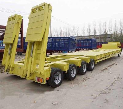 Chine 3 essieux 80 tonnes Trailers lourds à lit bas Trailers semi-remorques pour le transport par excavatrice à vendre