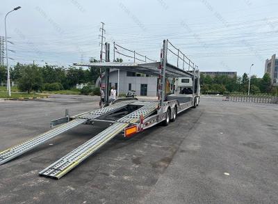 China Two Axle Car Trailer With CE Certification For Transporting 8 Cars For Europea Market for sale