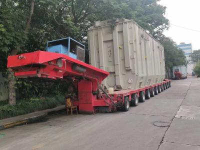 China Jost Kingpin Transport Semi Hydraulic Modular Axis Flatbed Axle Trailer For Heavy Duty for sale