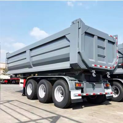 China 40-80 Tons Box Side Dump Semi-trailer Equipped With Heavy Mechanical Suspension for sale