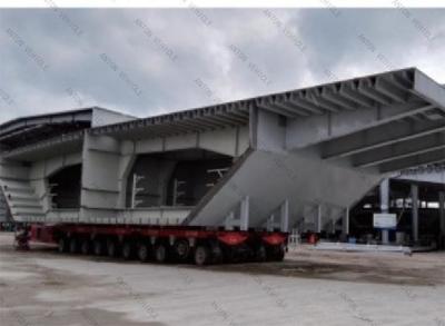 China Heavy Duty Lowbed Hydraulic Modular Loader Semi Trailer Load Capacity 200t for sale