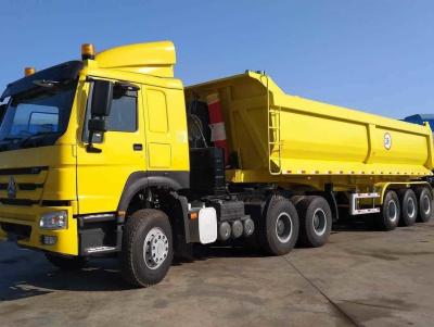 China Jost Kingpin 3 Axles 60-80 Tons U-Shape Rear Dump Semi Trailer for Heavy Duty Hauling for sale