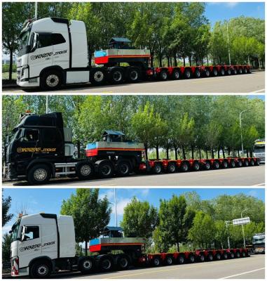 China HMT Hydraulic Steering Modular Transport Trailer 200T for sale