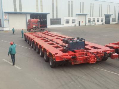 China 6 Axis Lines 180tons Heavy Duty Gooseneck Steering Drop Deck Hidrolik Scheuerle Goldhofer Cometto Kamag Modular Trailer for sale