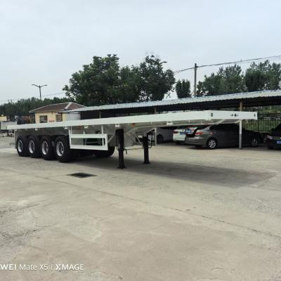 China 40-80FT aanpasbaar platform halfrijtuig hoogbed vrachtwagen trailer Te koop