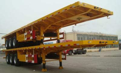 China 3 assen 20-45FT 60t 70t 80t Container Flatbed Semi-trailers met Jost E100 landingsgestel Te koop