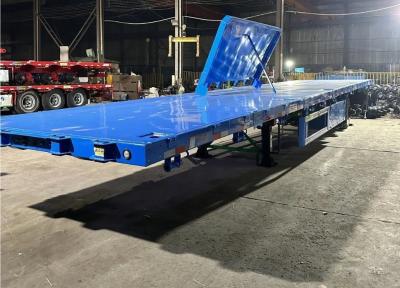 China 40FT Flatbed Cargo Shipping Container Transport Skeletal Chassis Semi Truck Trailer for sale