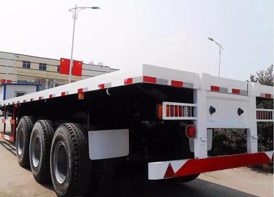 China 3 Axle Flatbed / Platform Semi Trailer for 20 FT/40FT/45FT Container Cargo Transport for sale