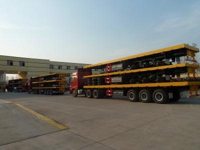 China Relay Valve Wabco Heavy Duty Flatbed Semi Trailer for Container Transport and Shipping for sale