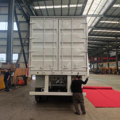 China Box Cargo Truck Dry Van Curtain Semi Trailer with Jost Kingpin for sale