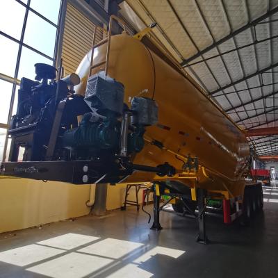 China 3/4 Axles 30/35 Cbm Powder / Silo Material Transport Semi Trailer with 1310mm Wheel Base for sale