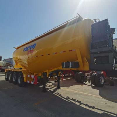 China 1310mm Wheel Base Fly Ash / Flour Transport Tank / Tanker Truck Trailer 40/45cbm 30-60 Tons for sale