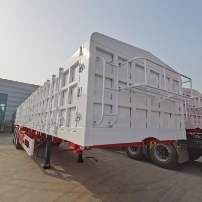 China 40FT Tri Axle Heavy Duty Box Cargo Truck Semi Box Trailer With Fence Full Trailer for sale