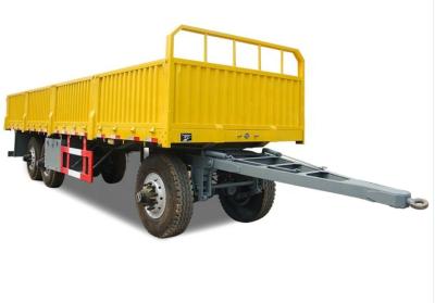 China 1310mm Wheel Base Heavy Duty Cargo Timber Transport Draw Bar Full Trailer for Loading for sale