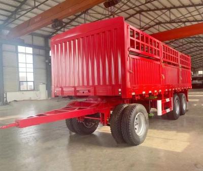 China Capacity Transport Trailer Cargo Timber Transport Draw Bar Full Trailer For Transport for sale