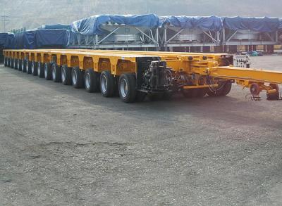 China Self-Propelled Modular Transporter Flatbed Trailer for Heavy Cargo for sale