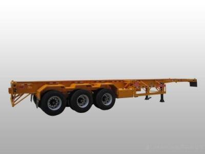 China Chasis de cama plana esqueleto camión contenedor transporte de carga semirremolques con eje Fuwa/BPW en venta