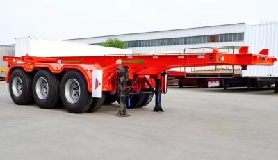 China 30 Ton Skeletal Ship Container Vehicle Semi Trailer Customization with Steel Material for sale