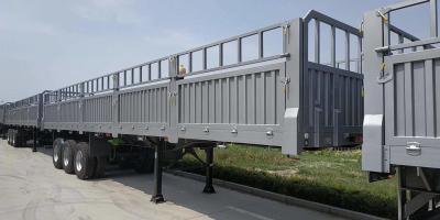 China 7.5t Heavy Mechanical Suspension Flatbed / Sidewall Semi-Trailer for Transportation for sale