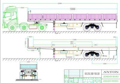 China Drop Sidewall Boards Grain Cargo Transport Truck Trailer With 13000X2500X2100MM Size for sale