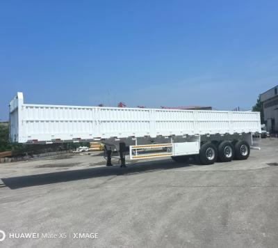 China Van Type Tri Axle Trailer Cargo Transport Trailer With 12 Tires for sale