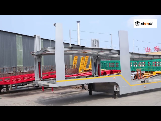 two axle car trailer with ce certification for transporting 8 cars for europea market