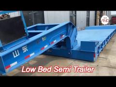 150 tons engineering machinery transport detachable gooseneck 3-axle low-bed semi-trailer