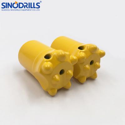 China 7/11/12 Degree Hard Rock Mining / Quarrying / Tunneling / Construction Tapered Mining Button Bits 36mm 38mm for sale