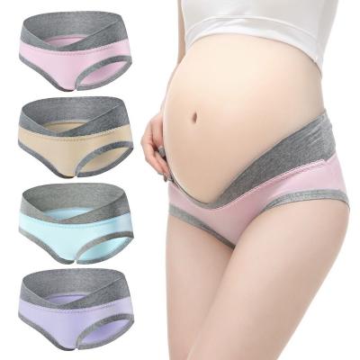 China Antibacterial Seamless Women's Low Waist Antibacterial Postpartum Cotton Pregnancy Panties Maternity Underwear for sale