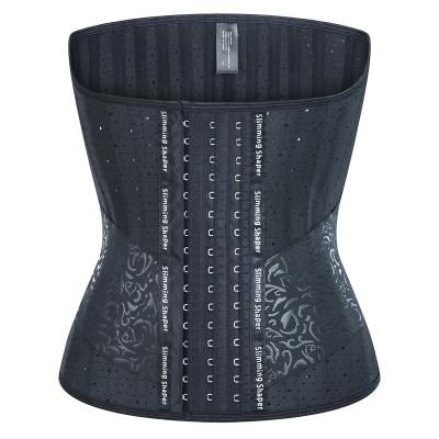 China Breathable Plus Size 25 Steel Boned Torso Corsets Latex Waist Trainer Slimming Underbust Corsets Short Corsets and Bustier for sale