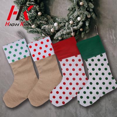 China 2021 Eco-friendly High King Cotton Stocking Sublimation Christmas Stocking Custom Factory Customize Print for sale