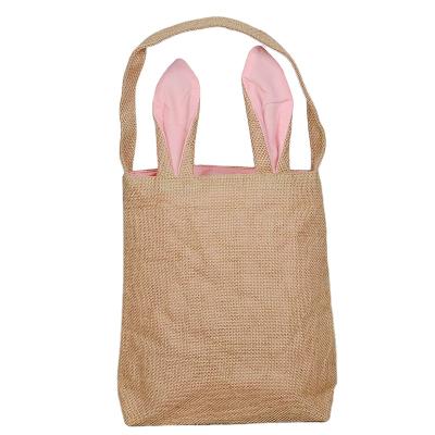 China Recycled Fashion Design Easter Basket Rabbit Easter Bunny Basket For Sale Factory Direct Sale for sale