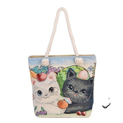 China New Design Hot Selling Summer Beach Bag Fashion Straw Bag Beach Tote Bag Cooler Eco-friendly for sale