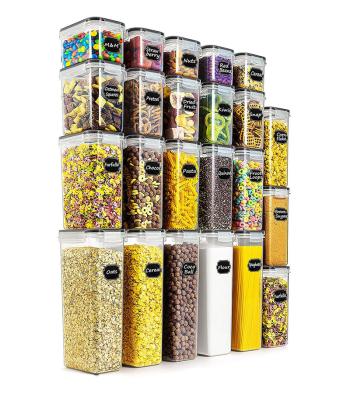 China 23pcs 0.8L 1.4L 2L 2.8L Cereal Container Food Container Microwavable Plastic Storage Containers for sale