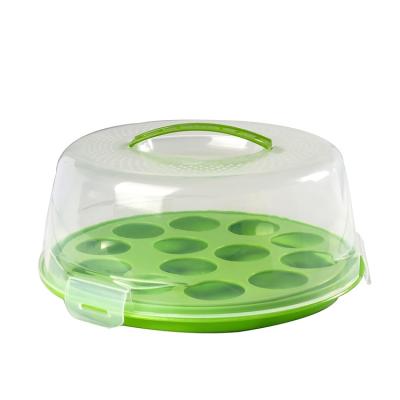 China Sustainable Food grade amazon Cheap plastic cake carrier box holder keeper for sale