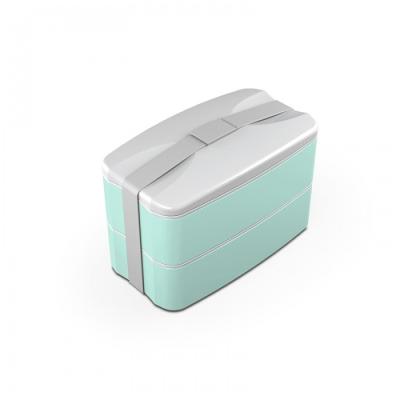 China 2 Layer Microwavable Fashion Lunch Box Safe Camping Plastic Lunch Box Bento Lunch Box for sale