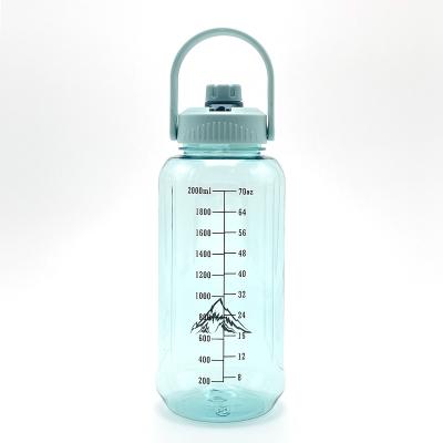 China 2 Liter Unique Design Portable Plastic Water Bottle Viable Great For Outdoor Sports for sale