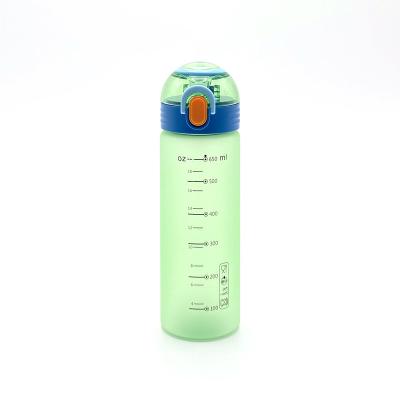 China Various Good Quality Sustainable Cheap Plastic Pink Green 650ml Drinking Water Bottle for sale