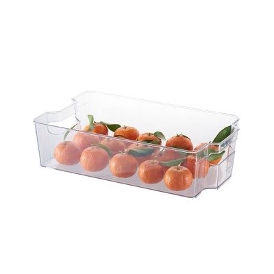 China Free Clear Plastic Pantry Freshness Preservation BPA Food Fridge Organizers Storage Racks Stackable Fridge Organizer Bins for sale