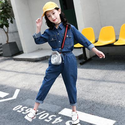 China 2019 Korean New Products Clothes Children Denim Autumn Outfits Girls Jeans Set for sale